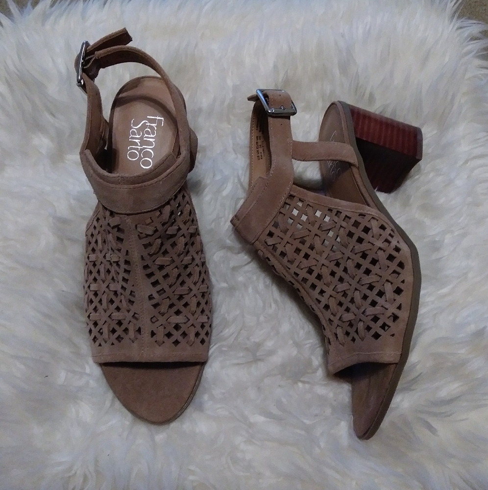 Franco Sarto Taupe Slingback Sandals